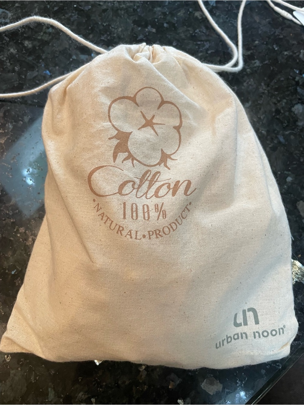 Urban Noon 100% Cotton Drawstring Bag - Natural